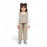 Girls Cow Print 3-Piece Jacquard Terry Set