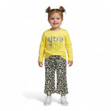 Girls Sequin Top & Leopard Print Set