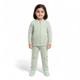 3-Piece Girls Embossed “Nice” Tracksuit Set