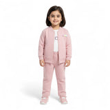 3-Piece Girls Embossed “Nice” Tracksuit Set