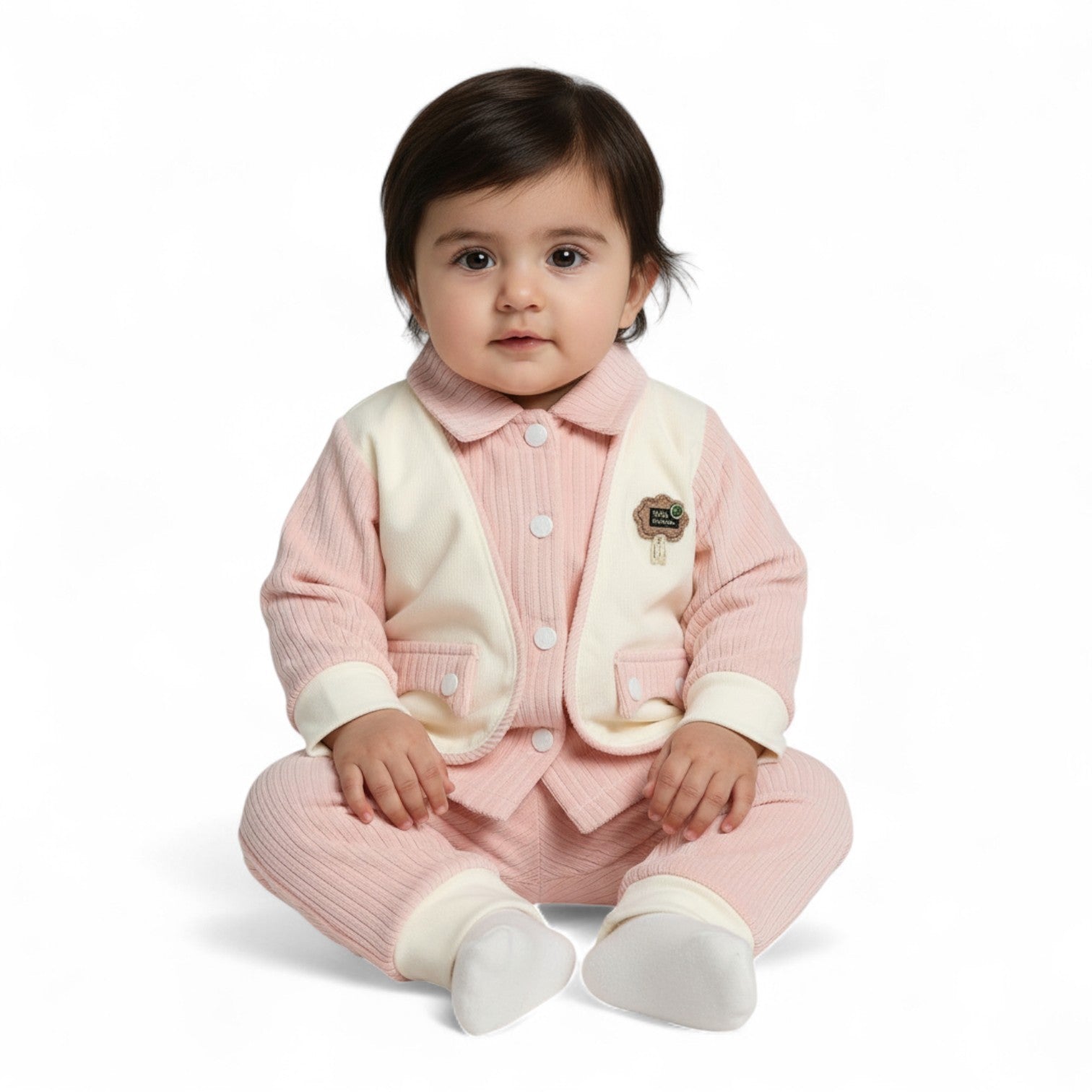 Baby "Vest-Look" Jacquard Velour Set