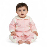 Baby Star Applique Velour Pajama Set