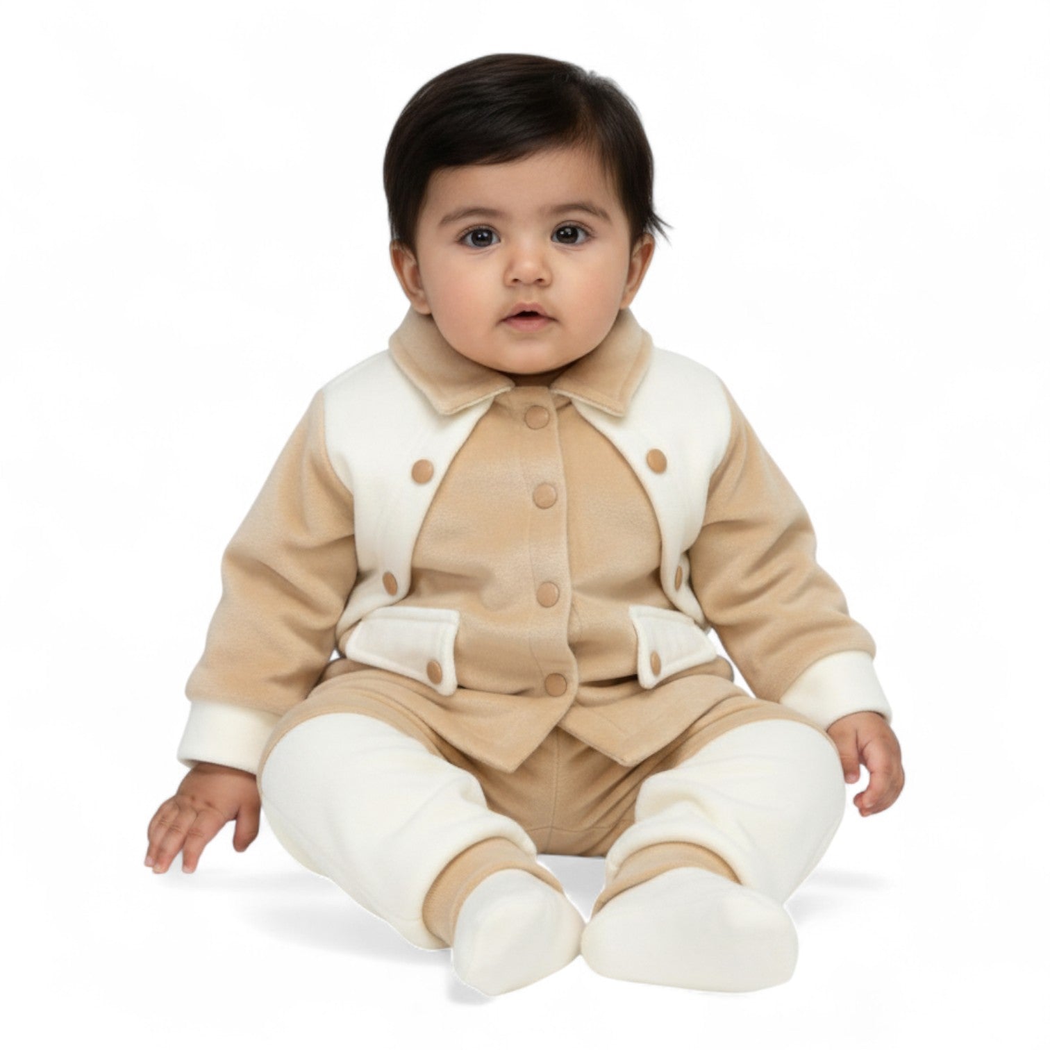 Baby "Bolero-Style" Velour Pajama Set