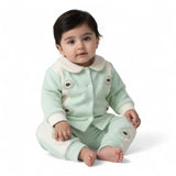 Baby Star Applique Velour Pajama Set