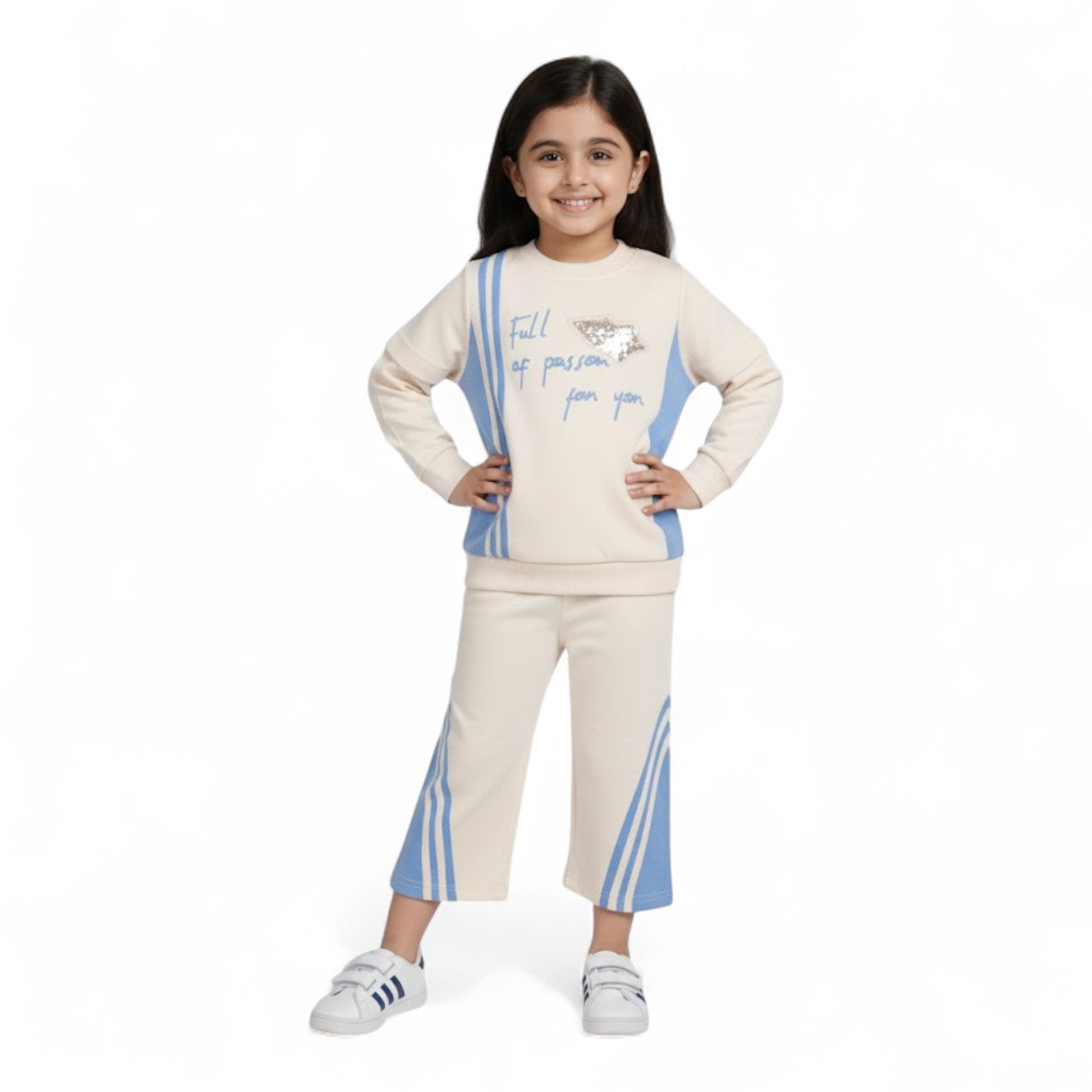 Girls Knitted Flared Lounge Set