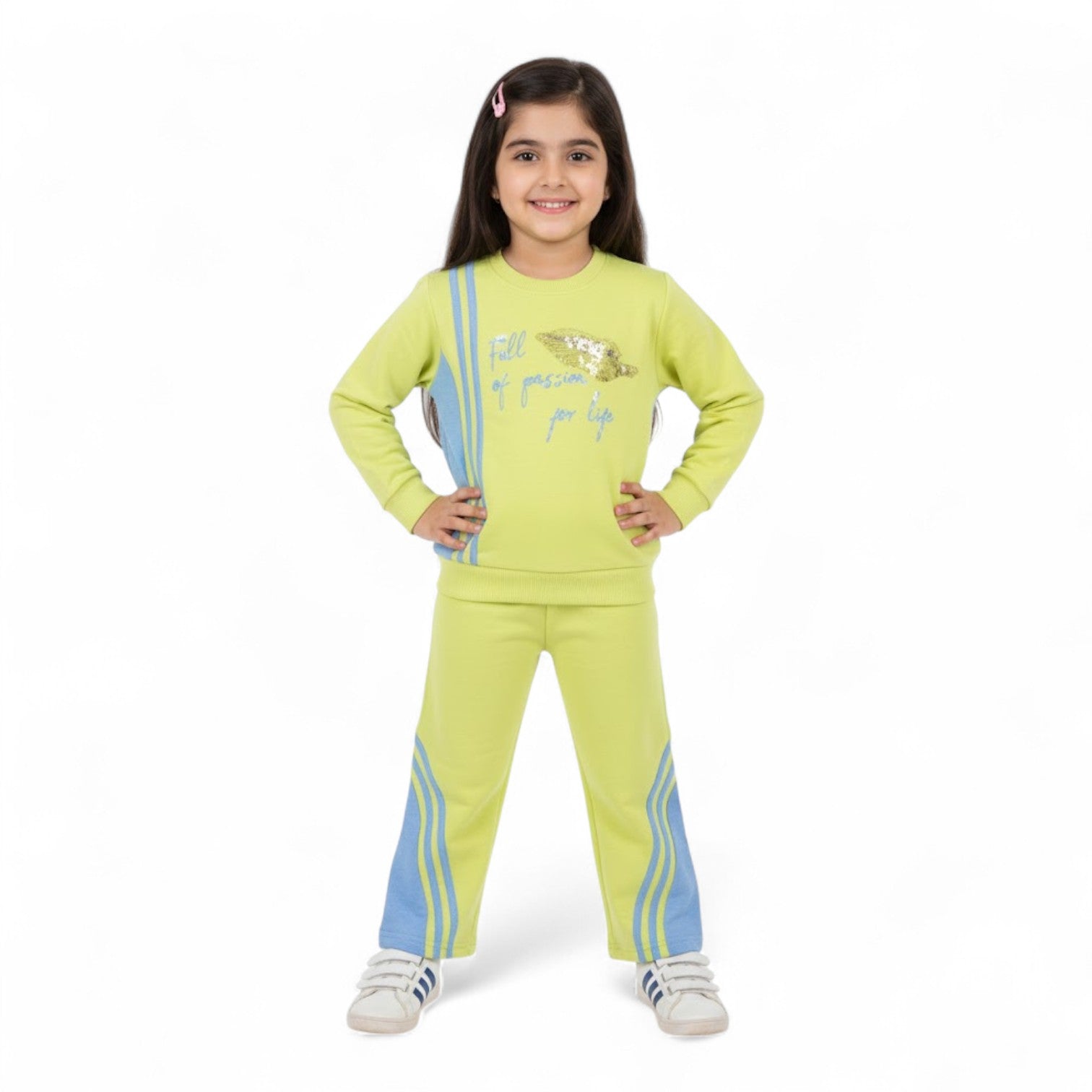 Girls Knitted Flared Lounge Set