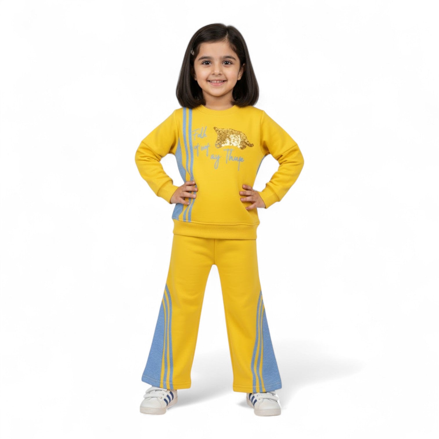Girls Knitted Flared Lounge Set