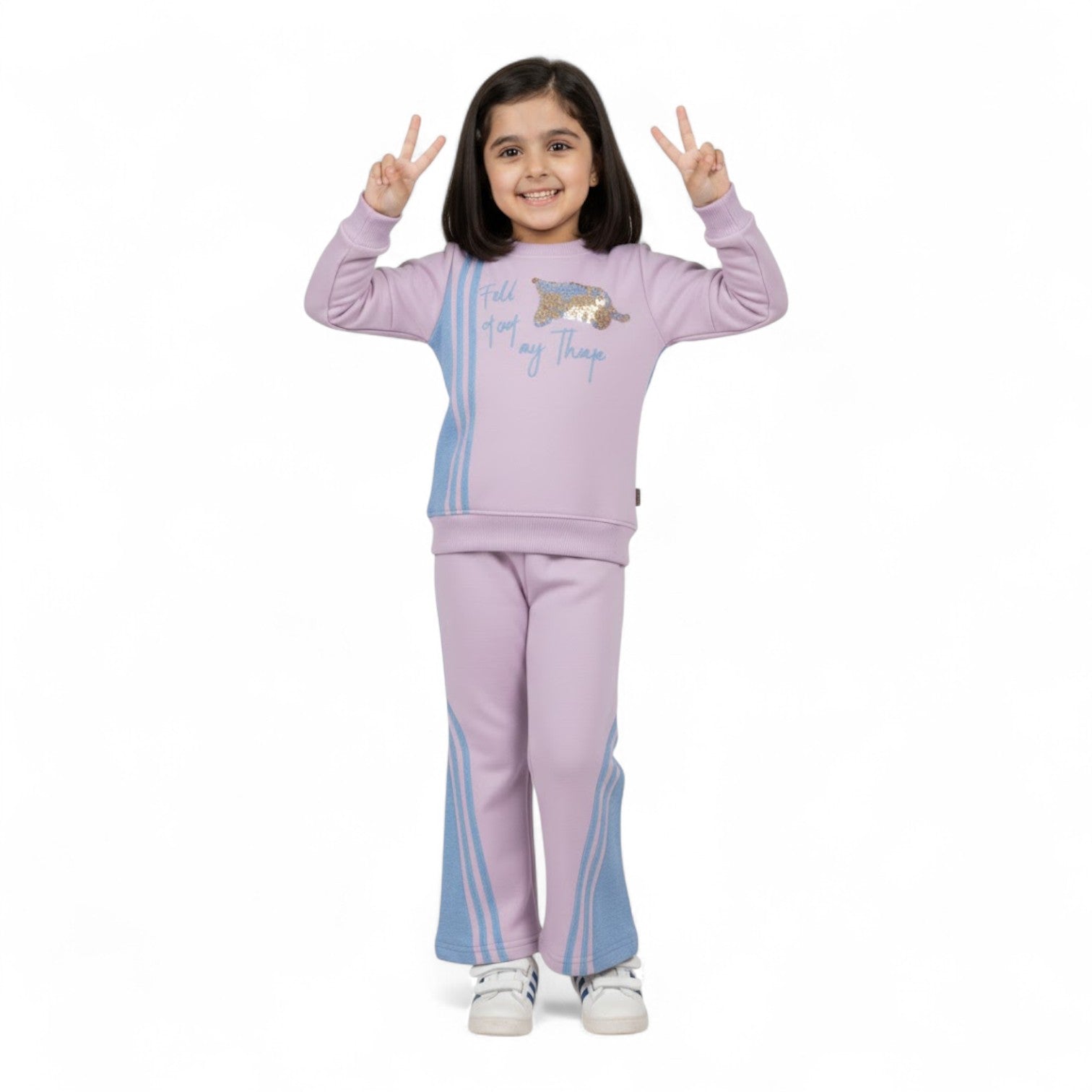 Girls Knitted Flared Lounge Set